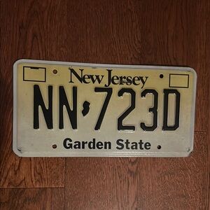 Vintage New Jersey License Plate